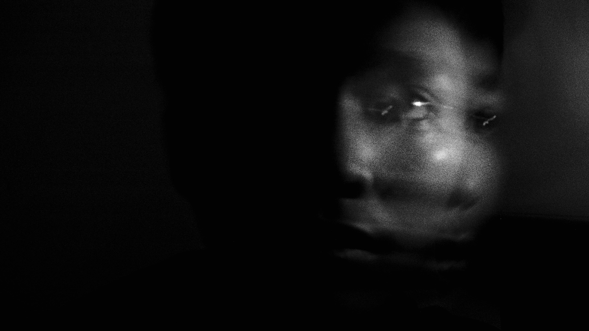 An abstract monochrome portrait in the EverOasis lab
